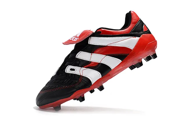 Black Leather Molded Panel Firm-Ground Soccer Shoes 19
