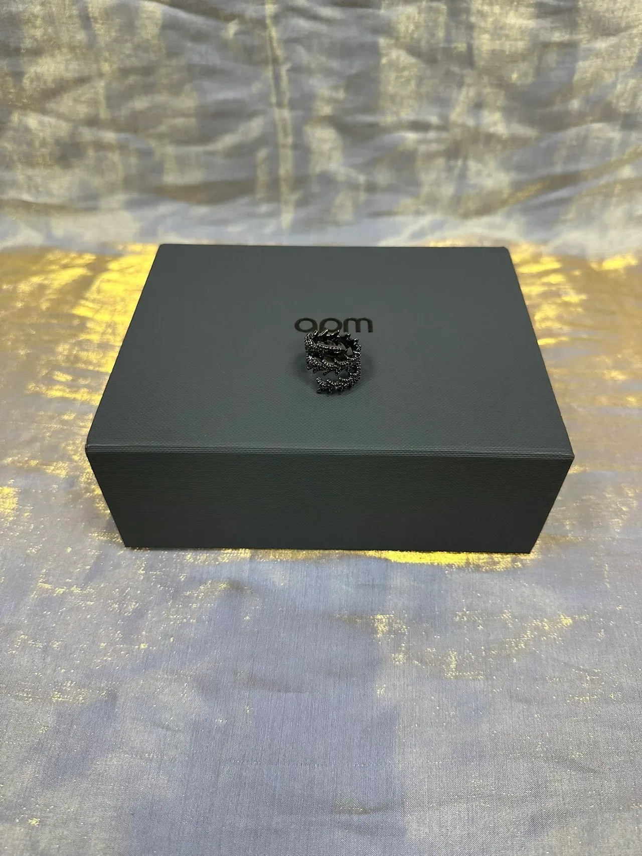 Black Navy Ornate Crystal-Encrusted Jewelry 6