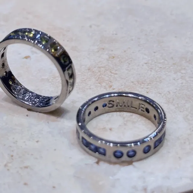 Black Paved Gemstone Channel-Set Rings 3