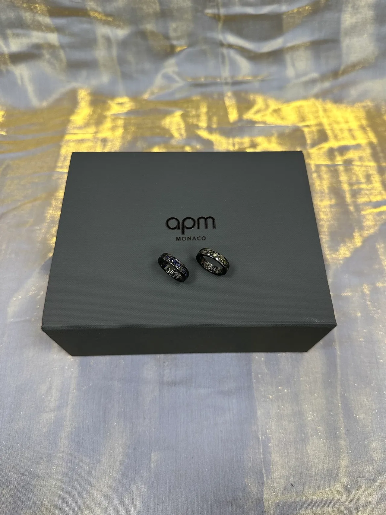 Black Paved Gemstone Channel-Set Rings 8