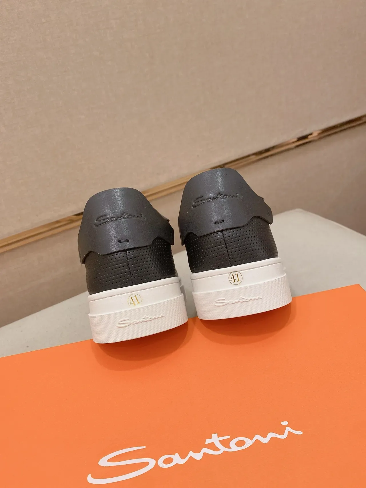 Black Perforated Panel Platform Lifestyle Sneaker 4