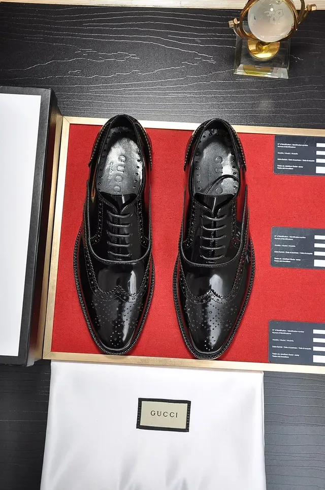 Black Polished Leather Full Wingtip Brogue 5