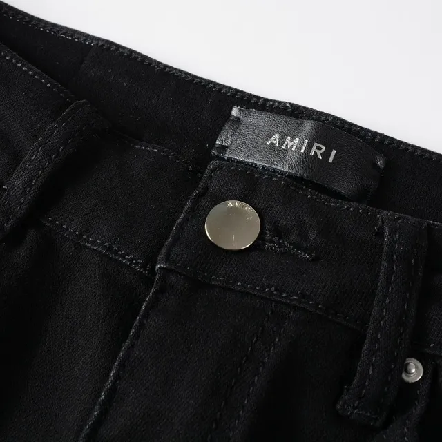 Black Silver Slim-Fit Distressed Knee Jeans 8