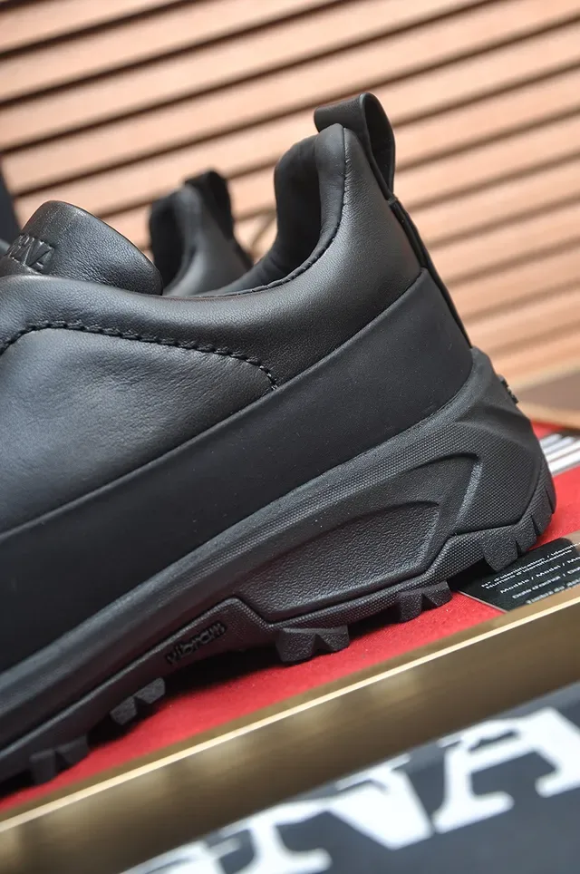 Black Slip-On Rugged Sole Lifestyle Sneakers 2