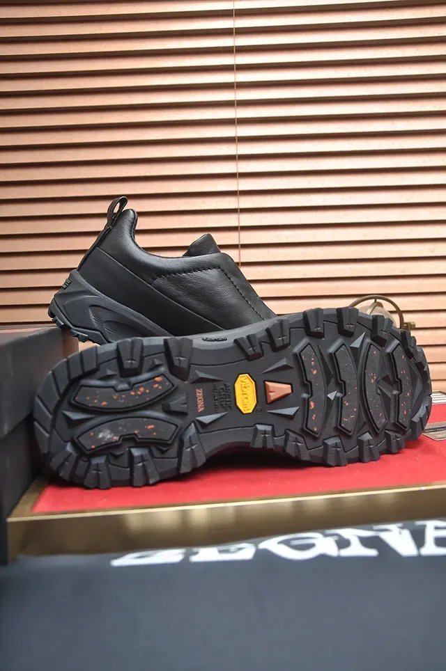 Black Slip-On Rugged Sole Lifestyle Sneakers 3
