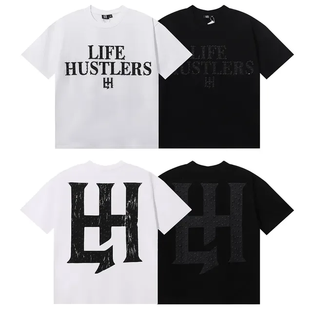 Black White Graphic Print Oversized Fit T-Shirt 7