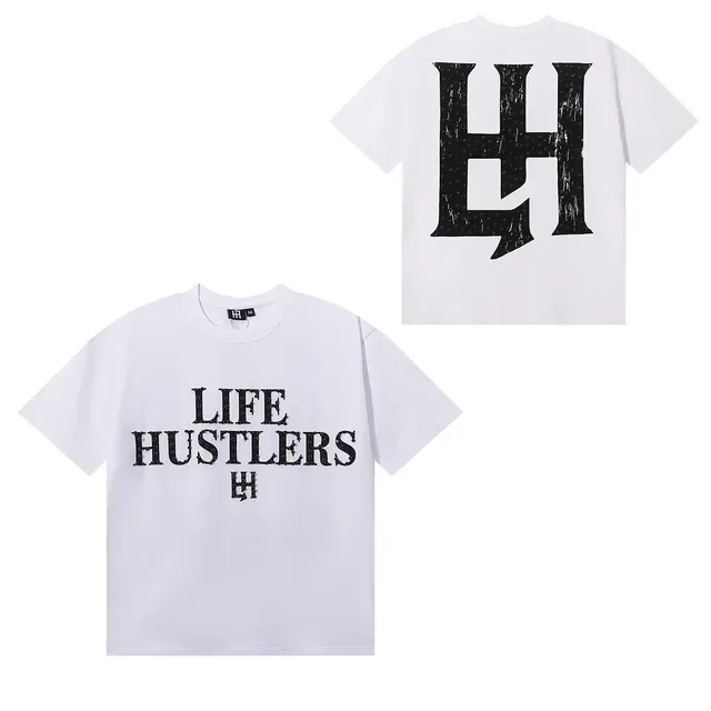 Black White Graphic Print Oversized Fit T-Shirt 8