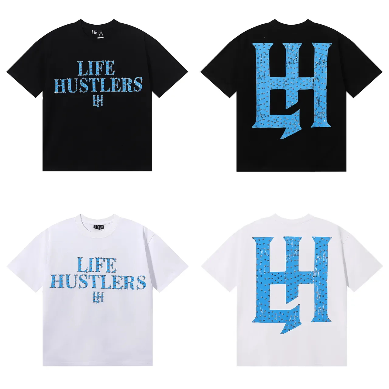 Black White Graphic Print Oversized Fit T-Shirt 10