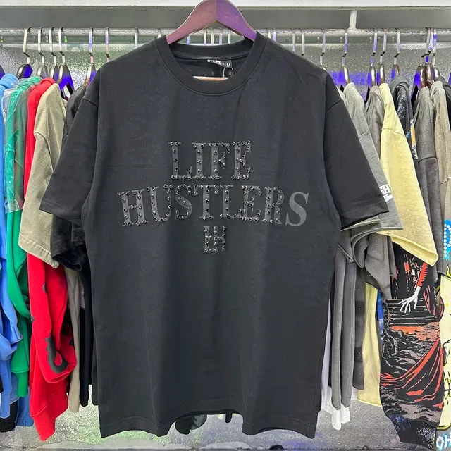 Black White Graphic Print Oversized Fit T-Shirt 19