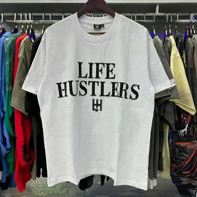 Black White Graphic Print Oversized Fit T-Shirt 21
