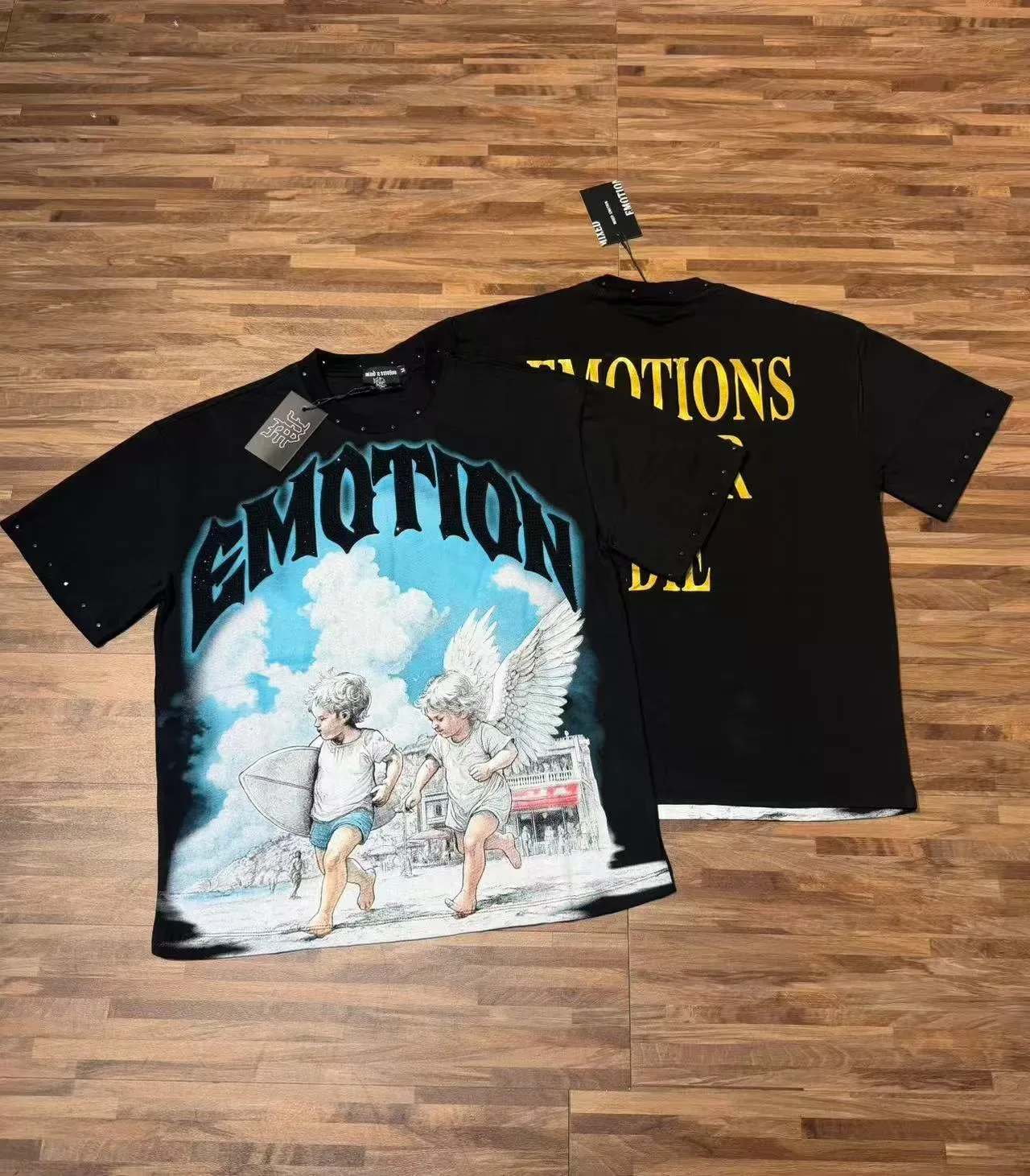Black White Oversized Fit Graphic Print T-Shirt 2