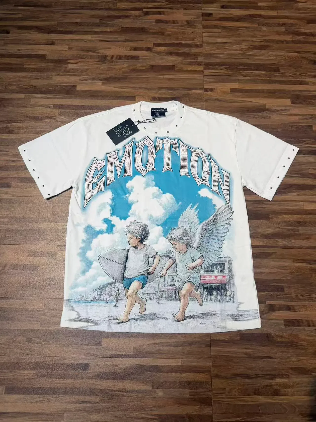 Black White Oversized Fit Graphic Print T-Shirt 3