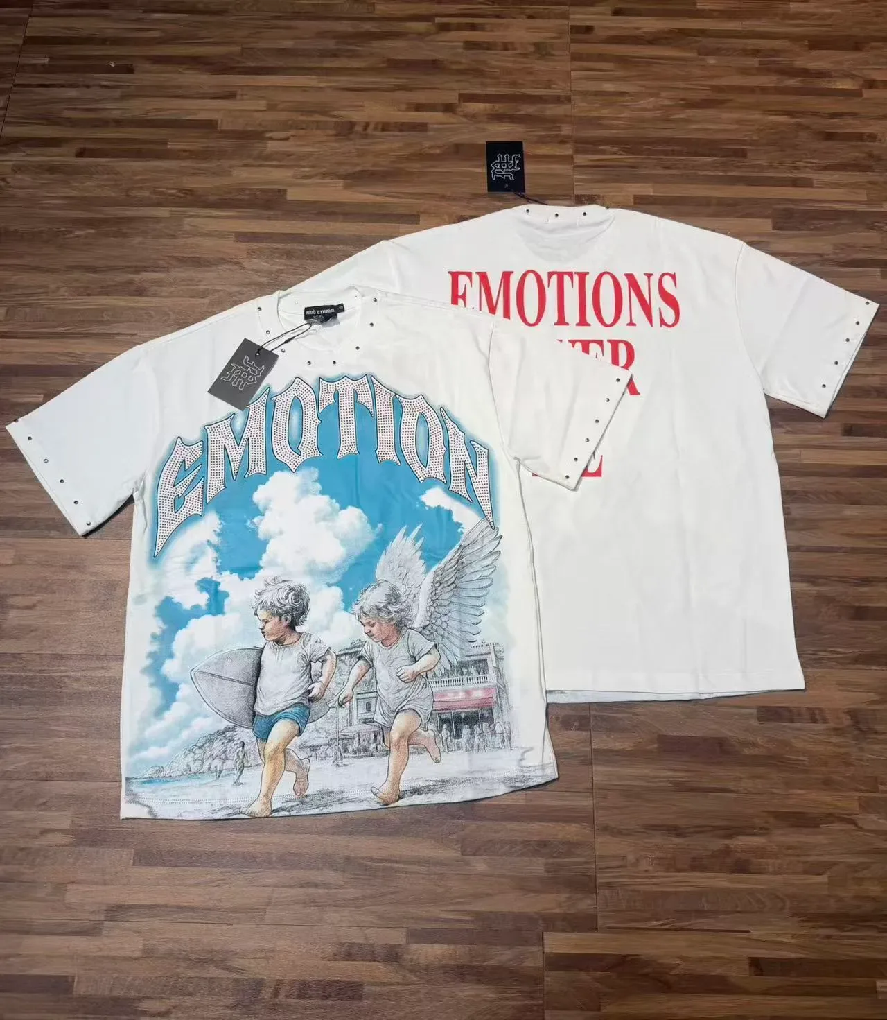 Black White Oversized Fit Graphic Print T-Shirt 6