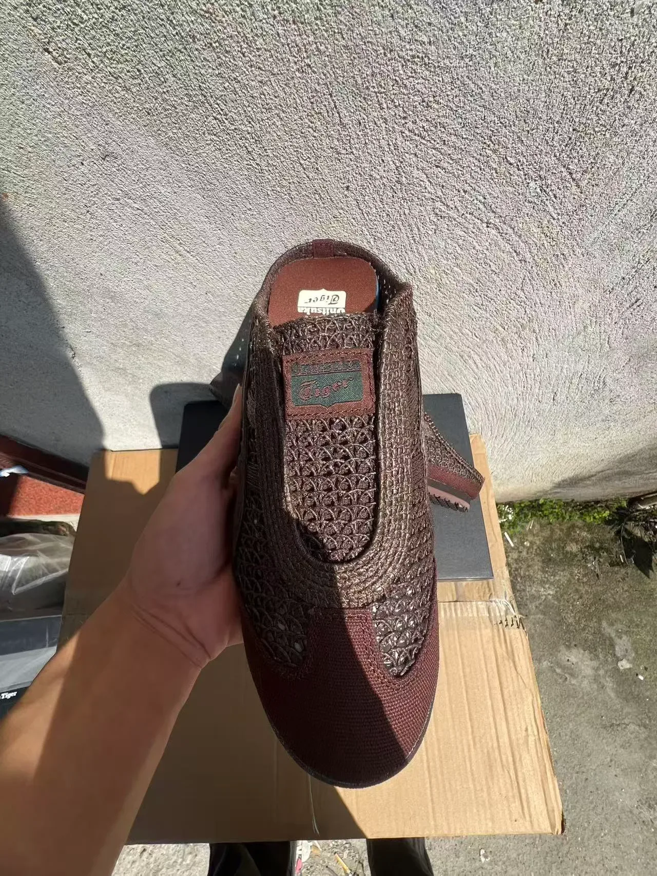 Black Woven Textile Slip-On Slippers 13
