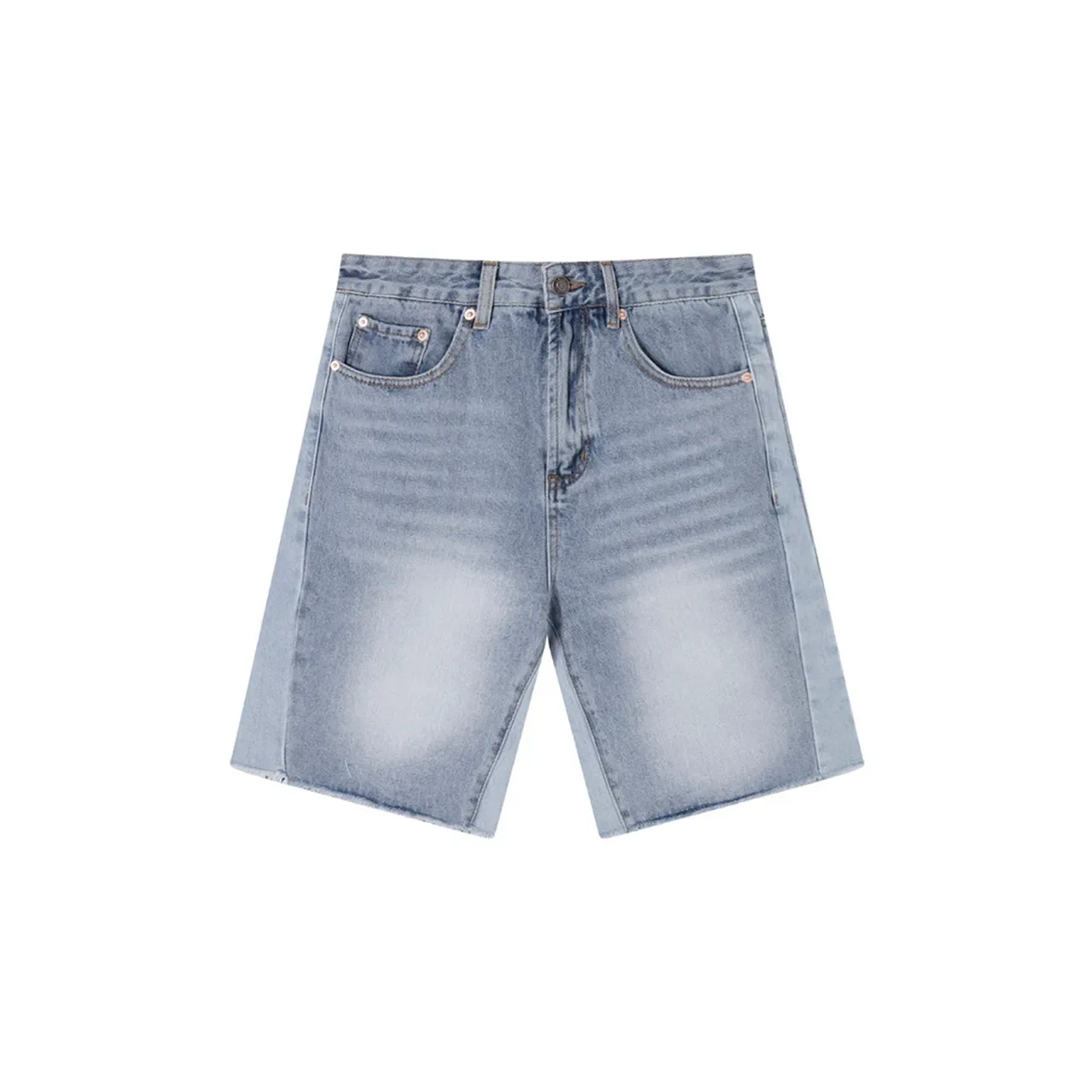 Blue Gray Denim Mid-Rise Shorts 5