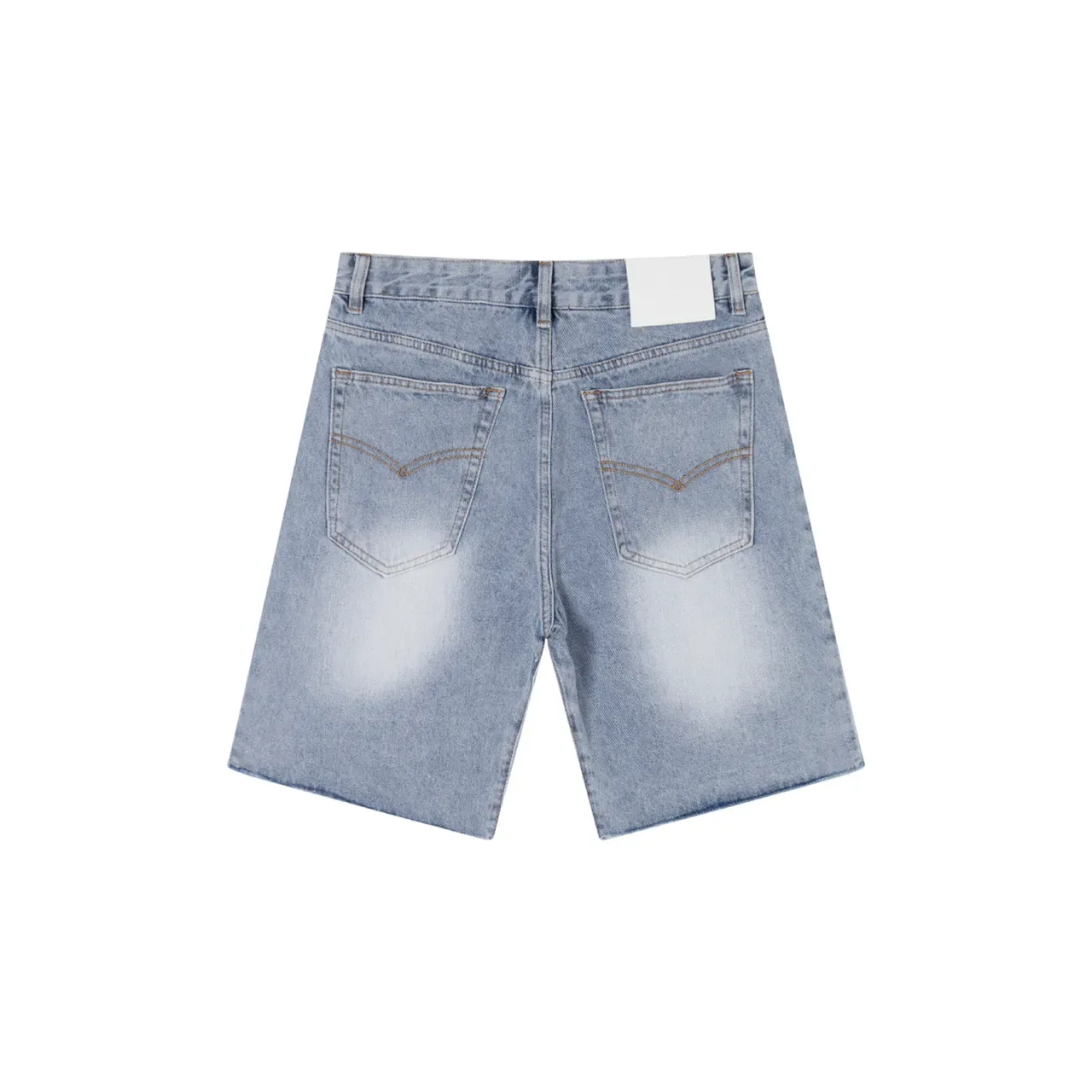 Blue Gray Denim Mid-Rise Shorts 6