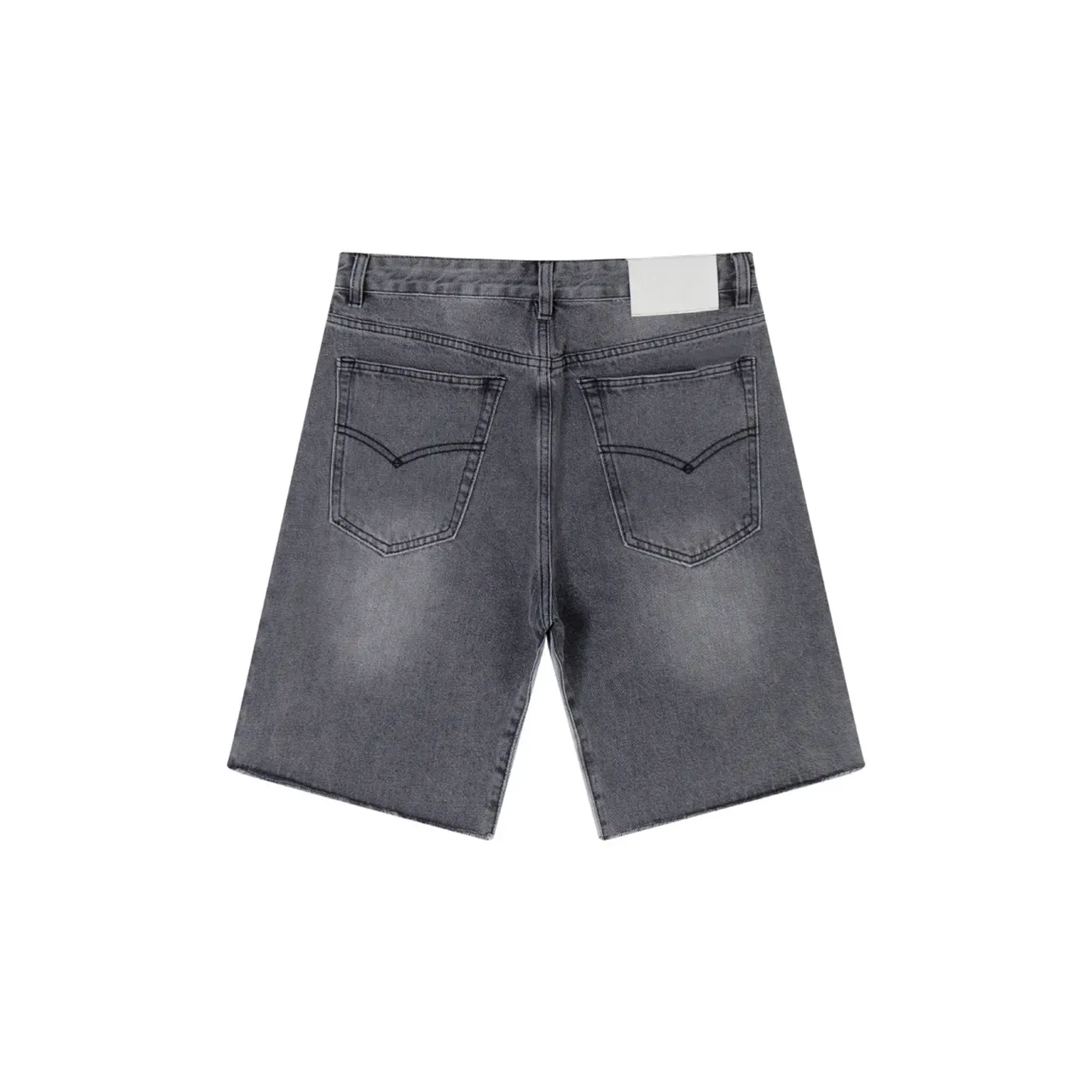 Blue Gray Denim Mid-Rise Shorts 8