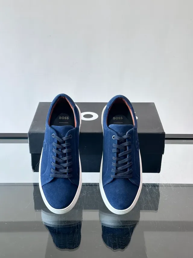 Blue Suede Low-Top Lifestyle Sneakers 4