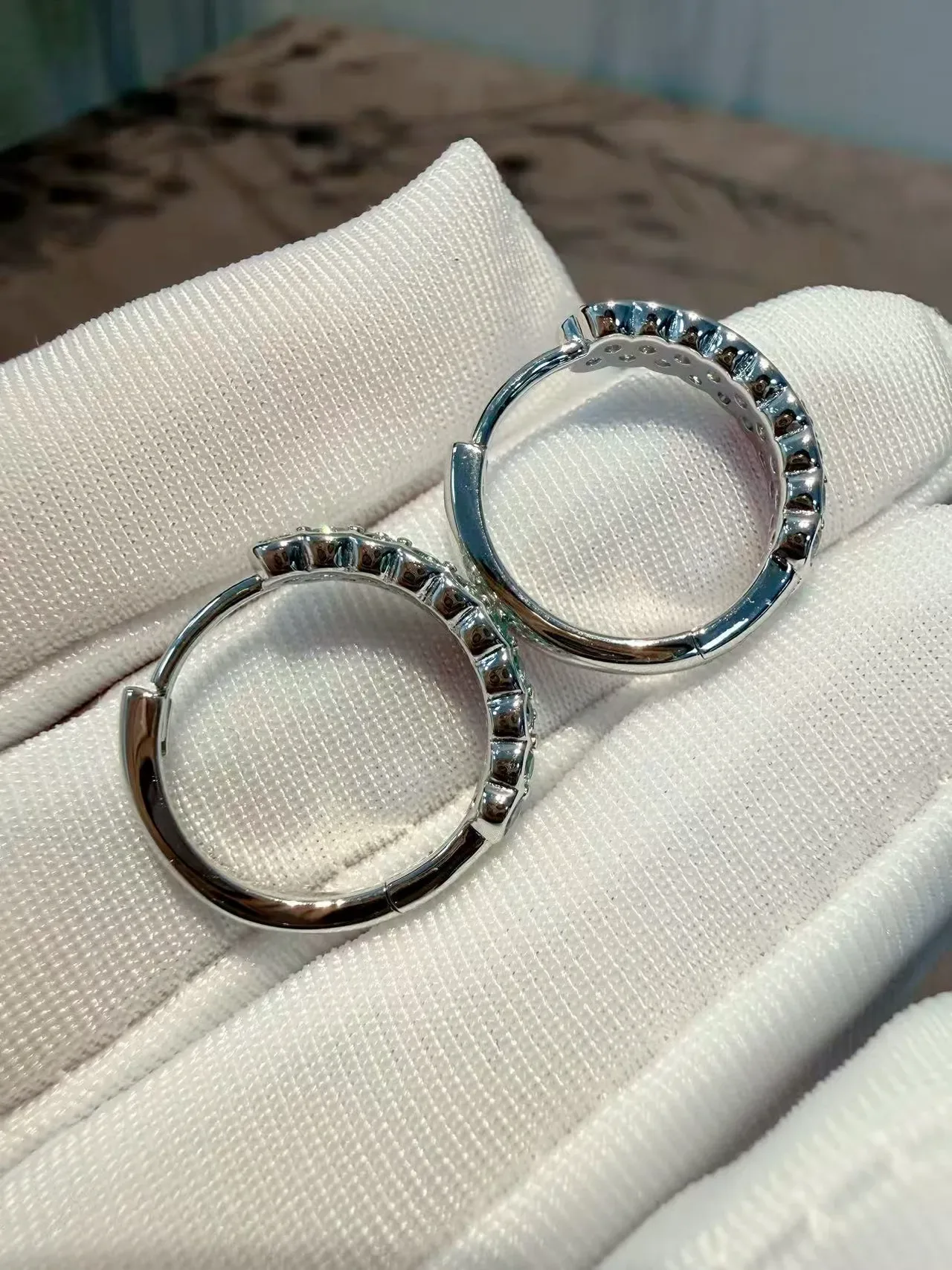 Blue White Eternity Band Channel-Set Ring 2