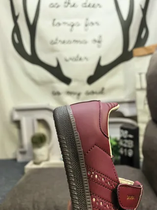 Brown Black Leather-Like Upper Strap Closure Mary Jane Shoes 3