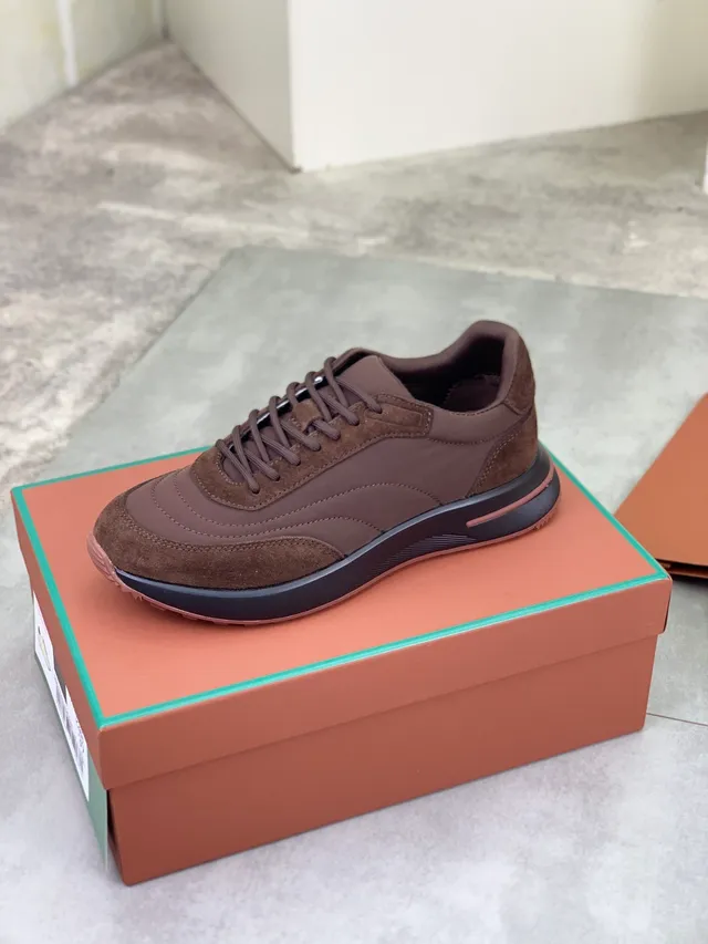 Brown Suede and Smooth Leather Lifestyle Sneaker 4