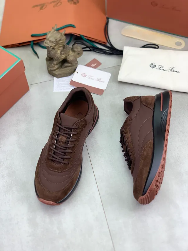 Brown Suede and Smooth Leather Lifestyle Sneaker 5