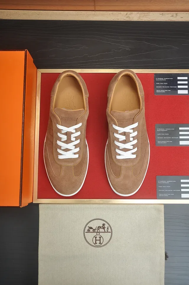 Brown Suede Perforated Low-Top Lifestyle Sneaker 5