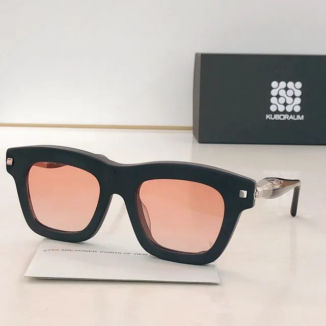 Brown White Rectangular Full-Rim Tortoiseshell Acetate Sunglasses 6