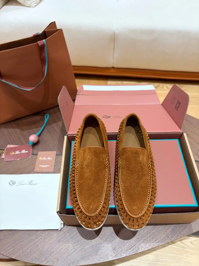 Brown Woven Suede Slip-On Loafer 5