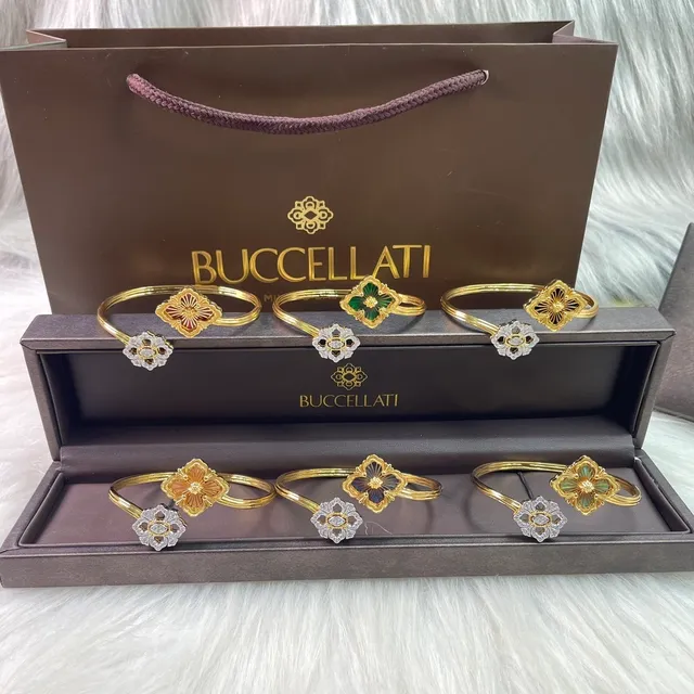 Buccellati Ramage Gold Multicolor Filigree Floral Pendant Enamel Inlay Necklace 5