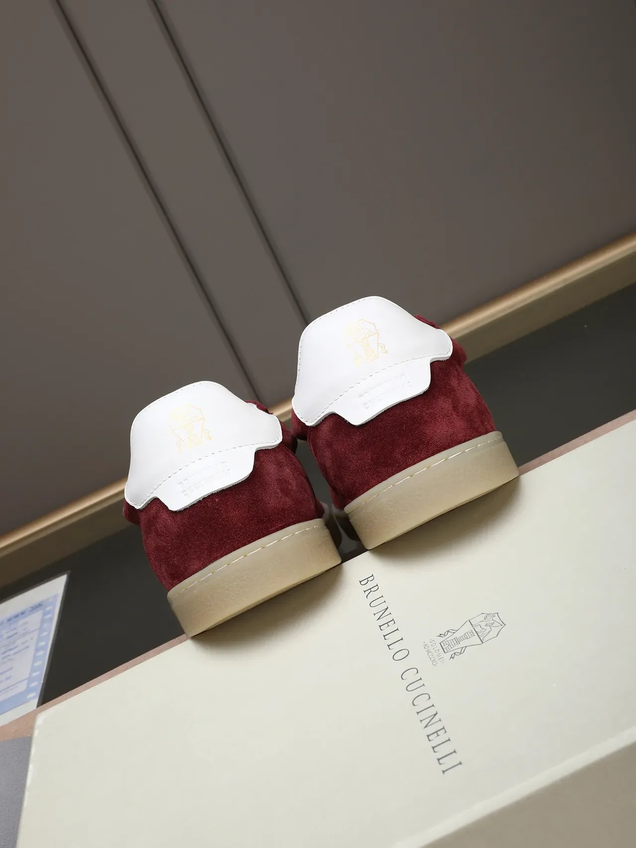 Burgundy Suede Low-Top Lifestyle Sneaker 3