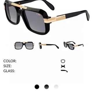 Cazal Legends 663 Black and Gold Oversized Sunglasses
