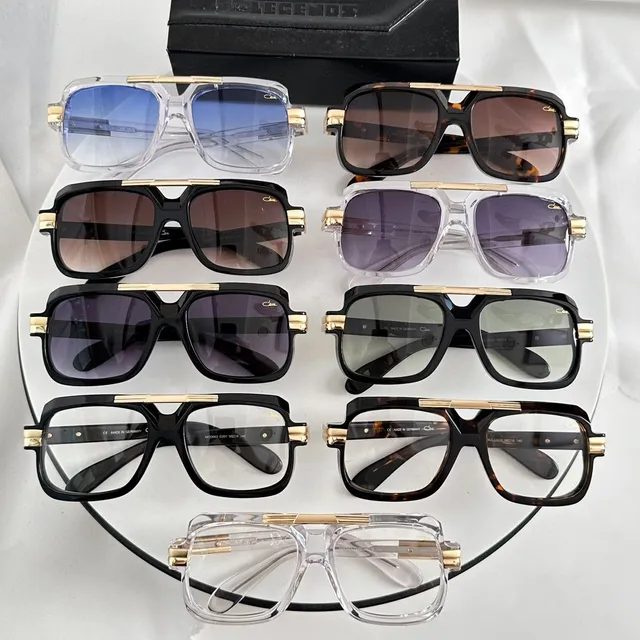Cazal Legends 663 Black and Gold Oversized Sunglasses 2