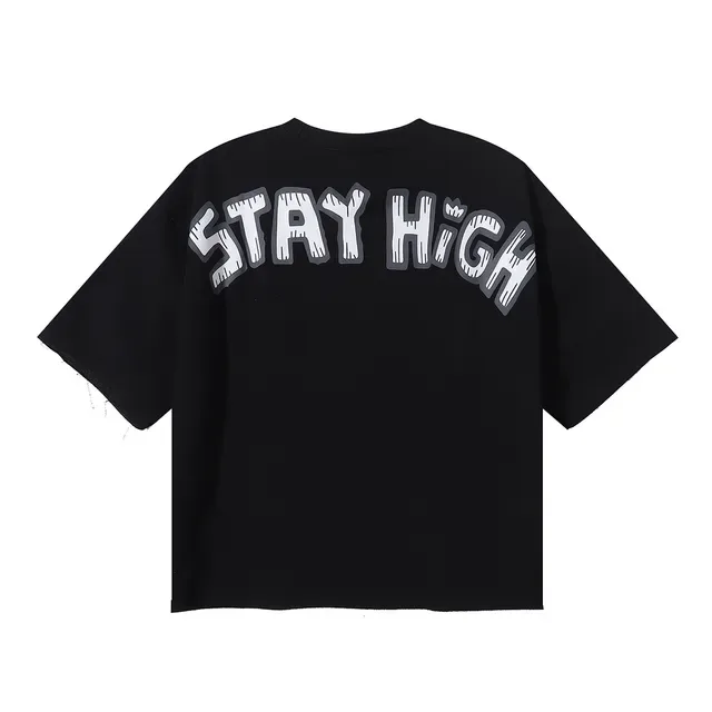 Charcoal Gray Blue Devil Graphic Oversized T-Shirt 2