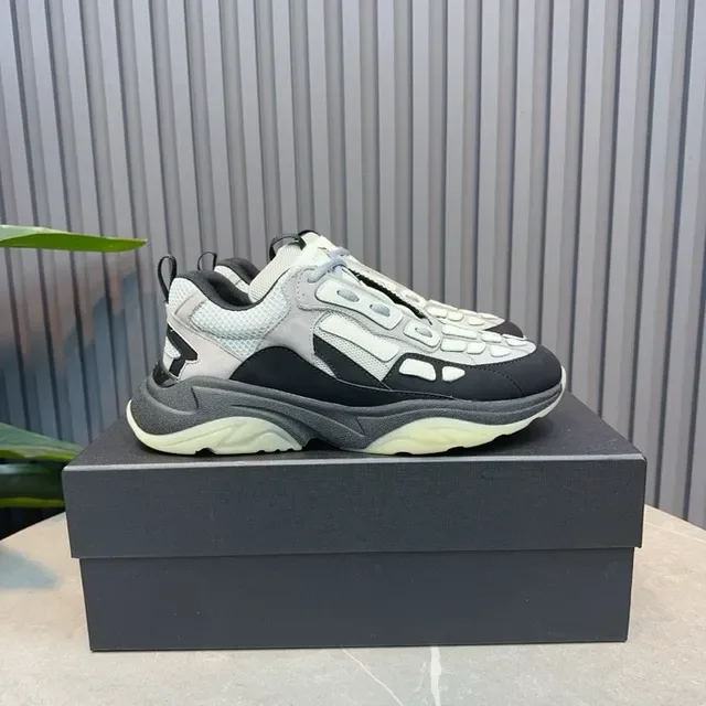 Chunky Cage-Overlay Low-Top Lifestyle Sneakers 5