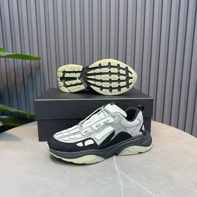Chunky Cage-Overlay Low-Top Lifestyle Sneakers 7