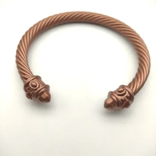 Pulsera de Cable Trenzado de Acabado Cobre