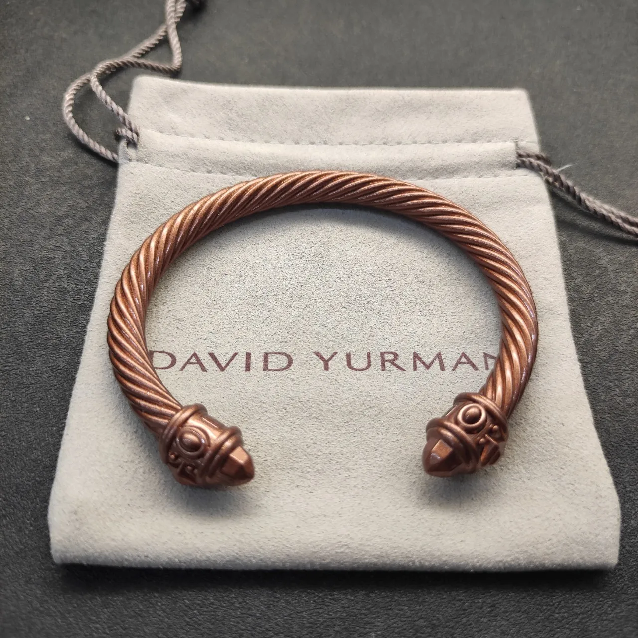 Copper-Tone Twisted Cable Cuff Bracelet 3