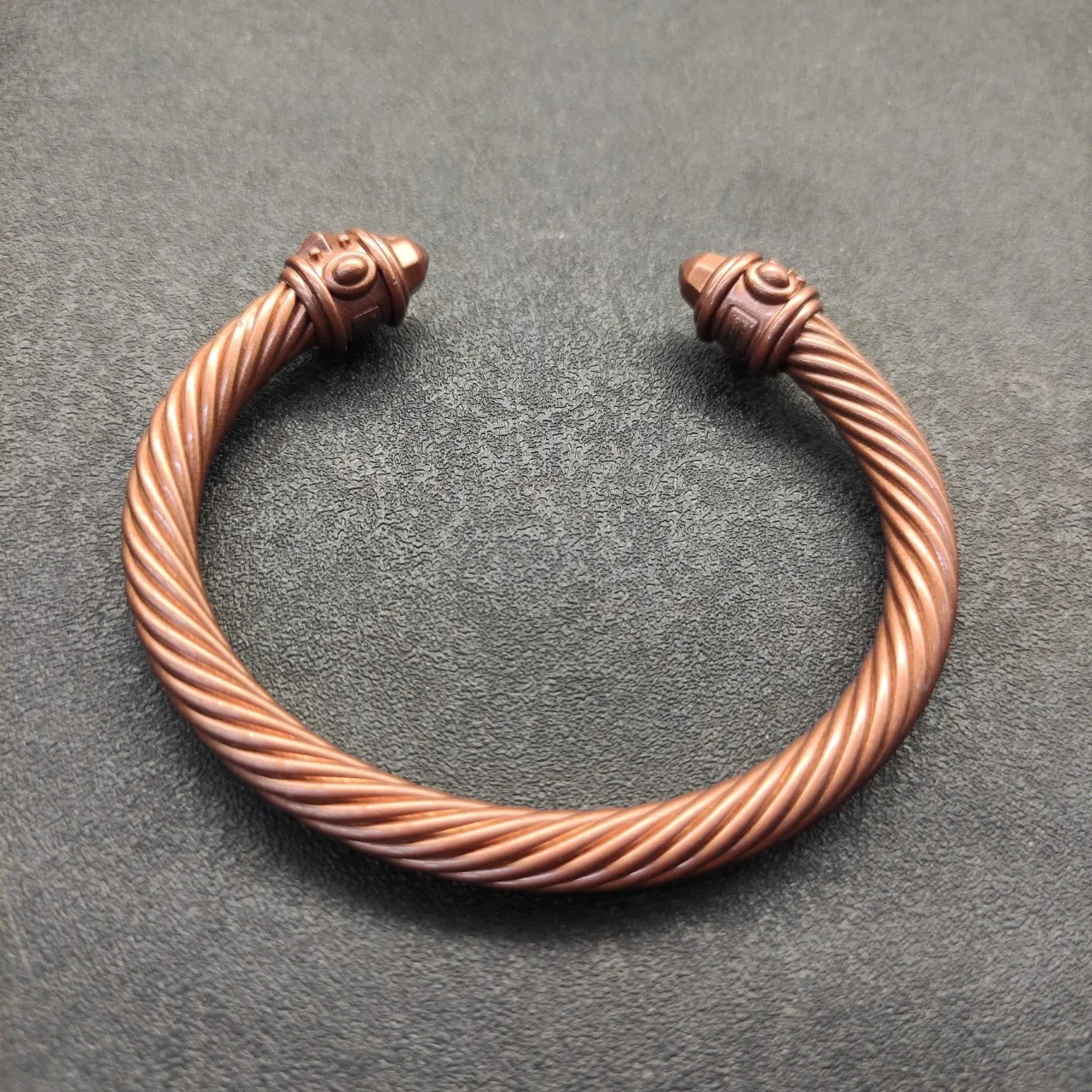 Copper-Tone Twisted Cable Cuff Bracelet 5