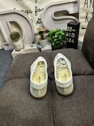 Cream Woven Laceless Slip-On Ballet Flats 8