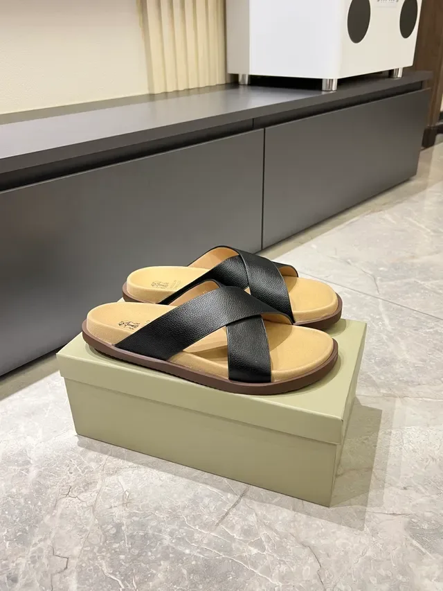 Crisscross Strap Flat Slide Casual Sandals 9