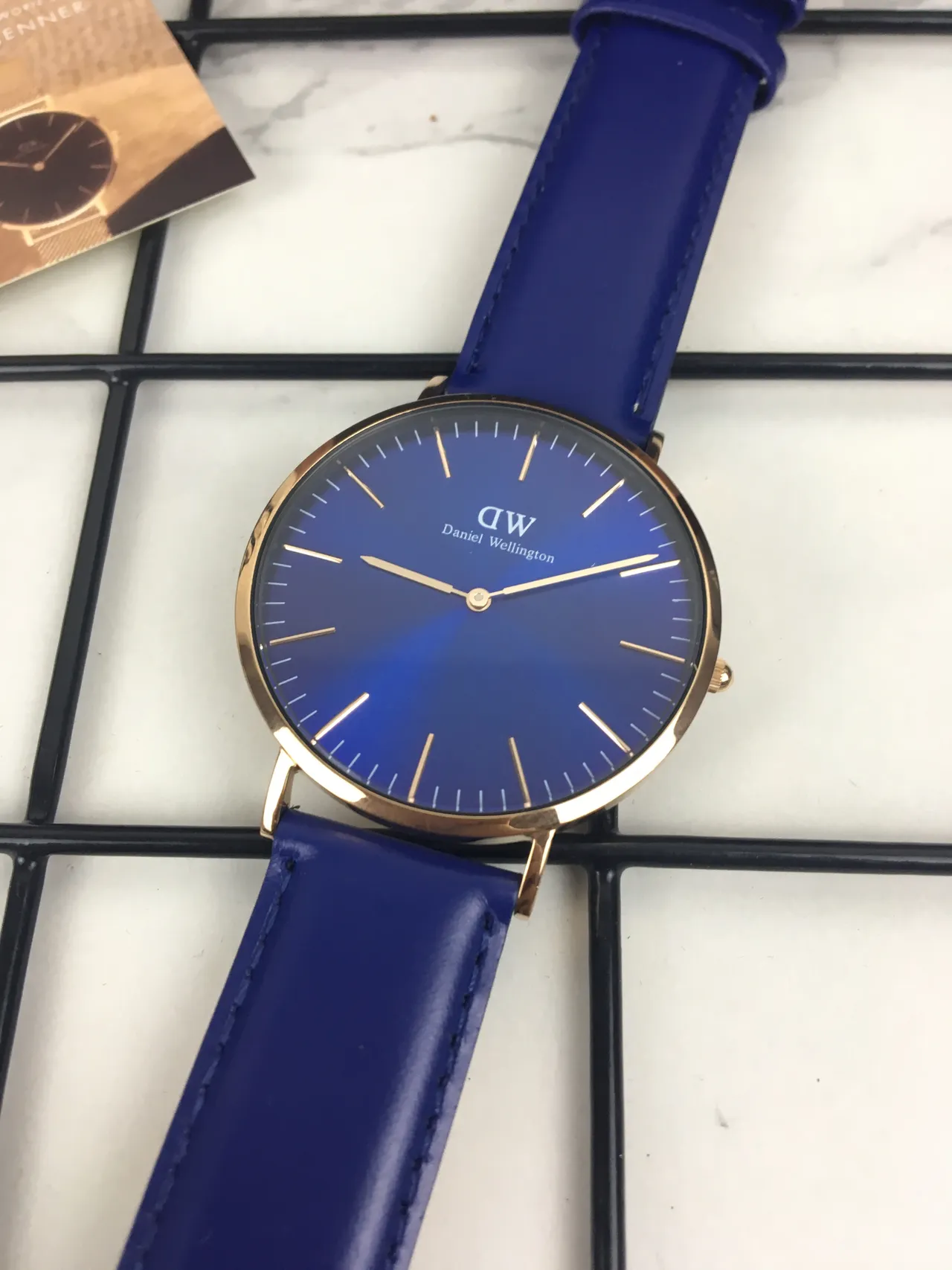 Daniel Wellington Classic Blue Sunburst Quartz Watch 5