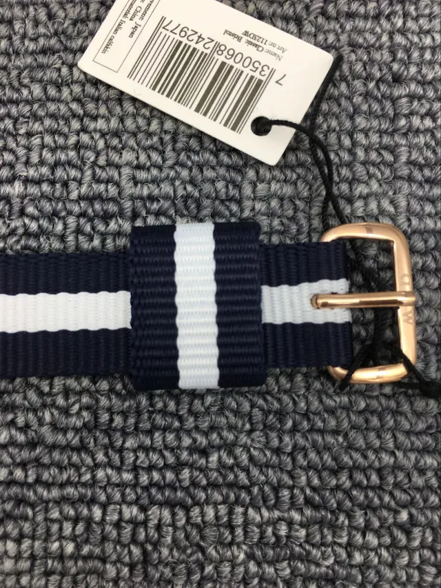 Daniel Wellington Classic Petite White Dial Navy White Stripe NATO Strap Quartz Watch 3
