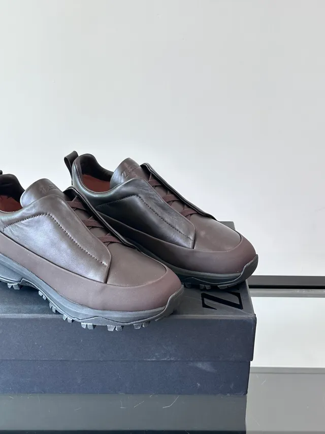 Dark Brown Slip-On Chunky Sole Lifestyle Sneaker 3