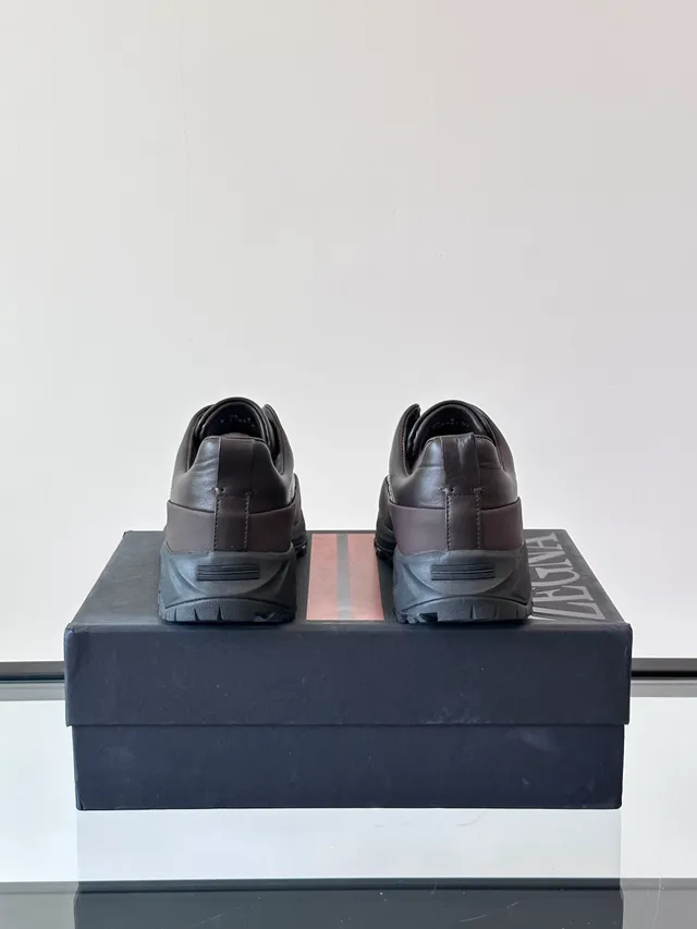 Dark Brown Slip-On Chunky Sole Lifestyle Sneaker 4