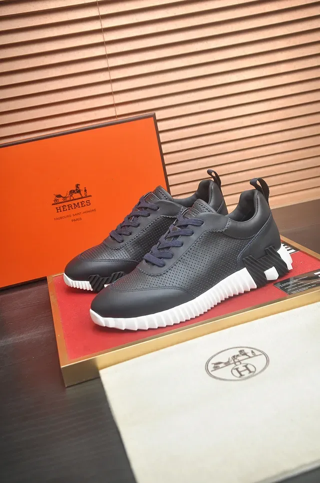 Dark Gray Perforated Upper White Midsole Low-Top Sneaker 4