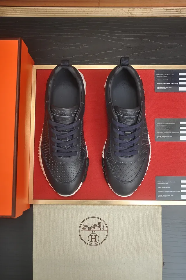 Dark Gray Perforated Upper White Midsole Low-Top Sneaker 5