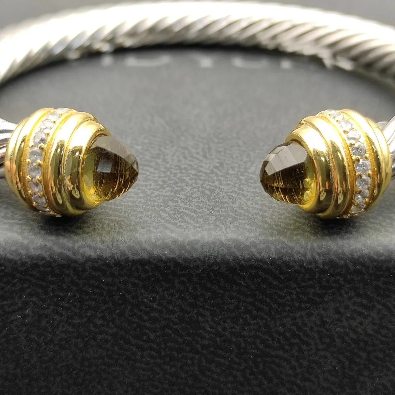 David Yurman Cable Classics Silver Gold Twisted Dual-Tone Metal Bracelet 2