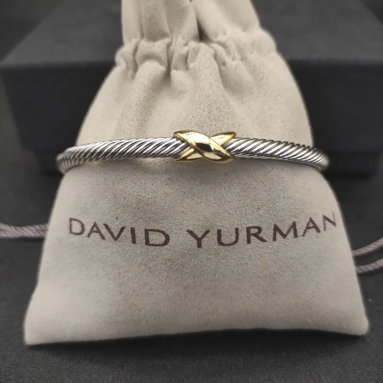 David Yurman Cable Classics Twisted Silver and Gold Bracelets 2