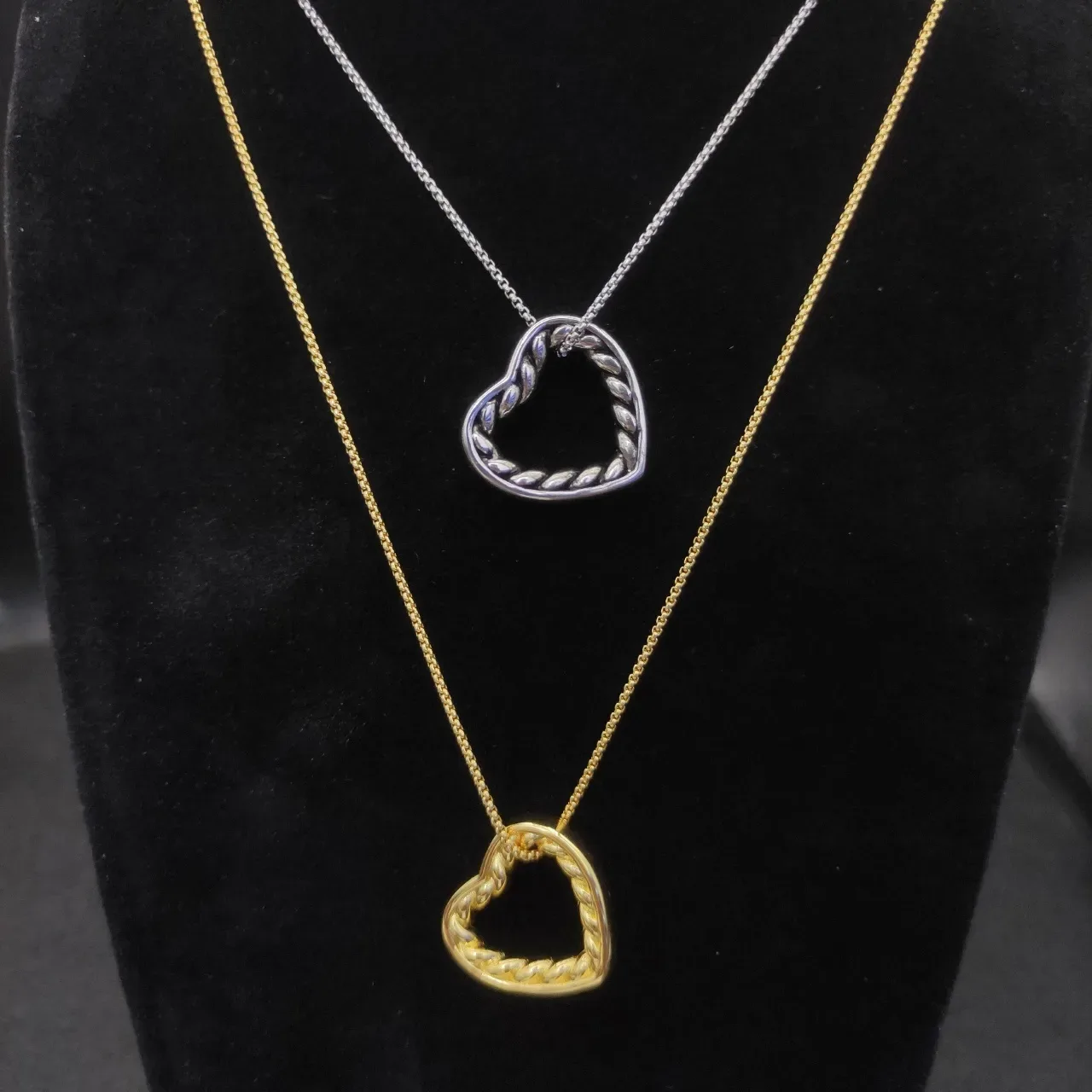 David Yurman Cable Collection Open Heart Pendant Necklace 2